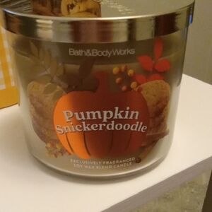 Bath & Body Works Pumpkin Snickerdoodle Candle - Orange, Brown